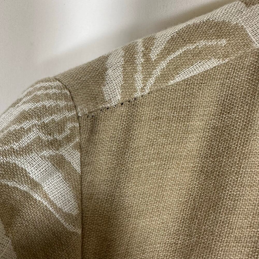 Chico's Oatmeal Cream Jacquard 3/4 Sleeve Jacket Sz 2 (L) Neutral Office‎ Church - Picture 12 of 14
